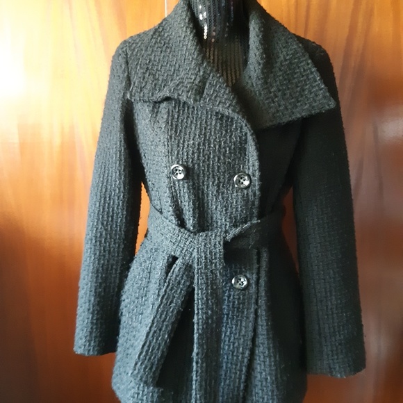 Calvin Klein Jackets & Blazers - Calvin Klein Black Double Breasted Coat Size 4